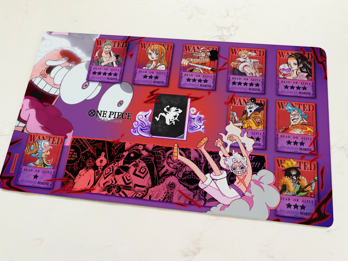 Red Purple Luffy Playmat