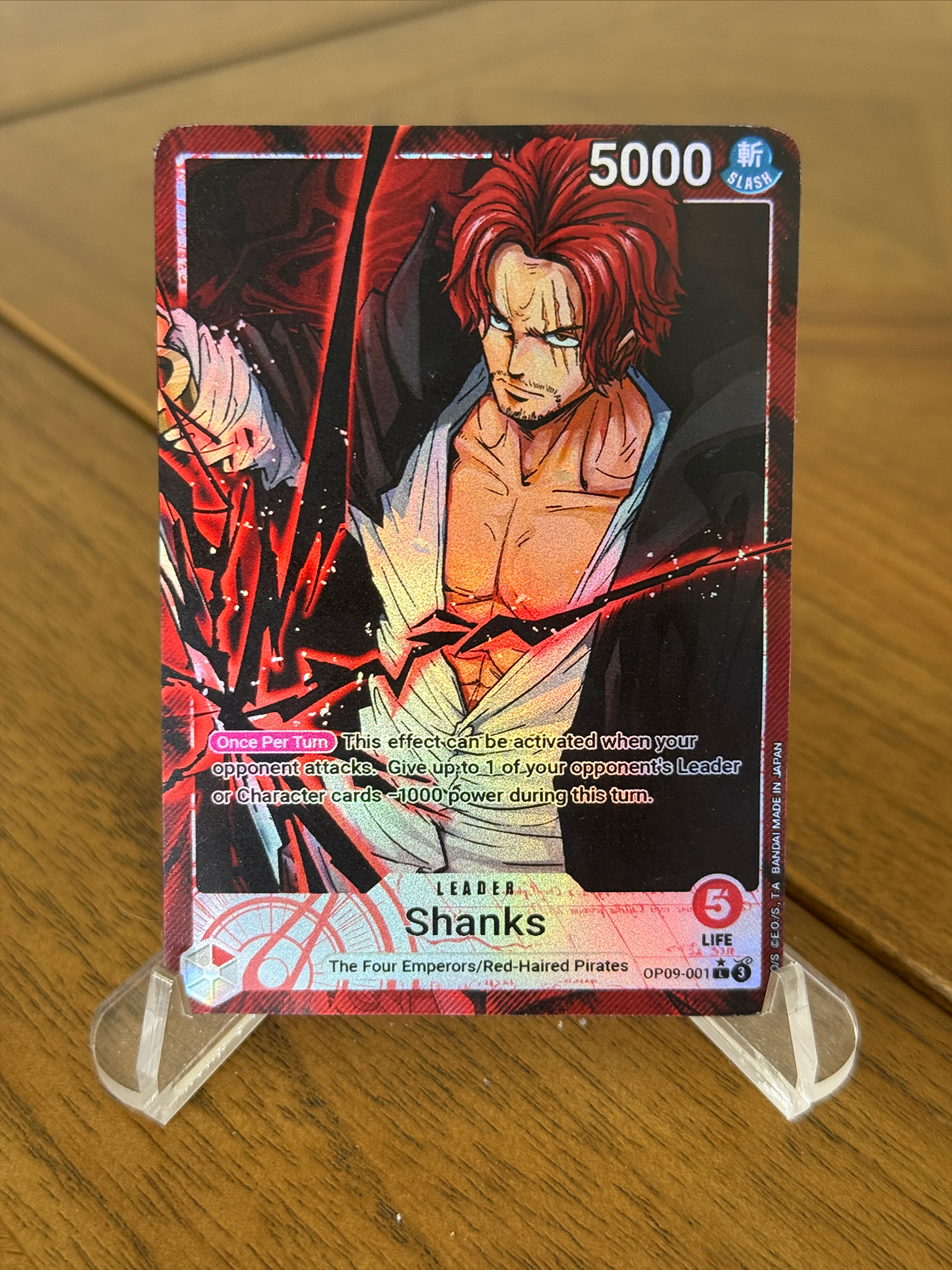 OP09 Custom Shanks Leader Card
