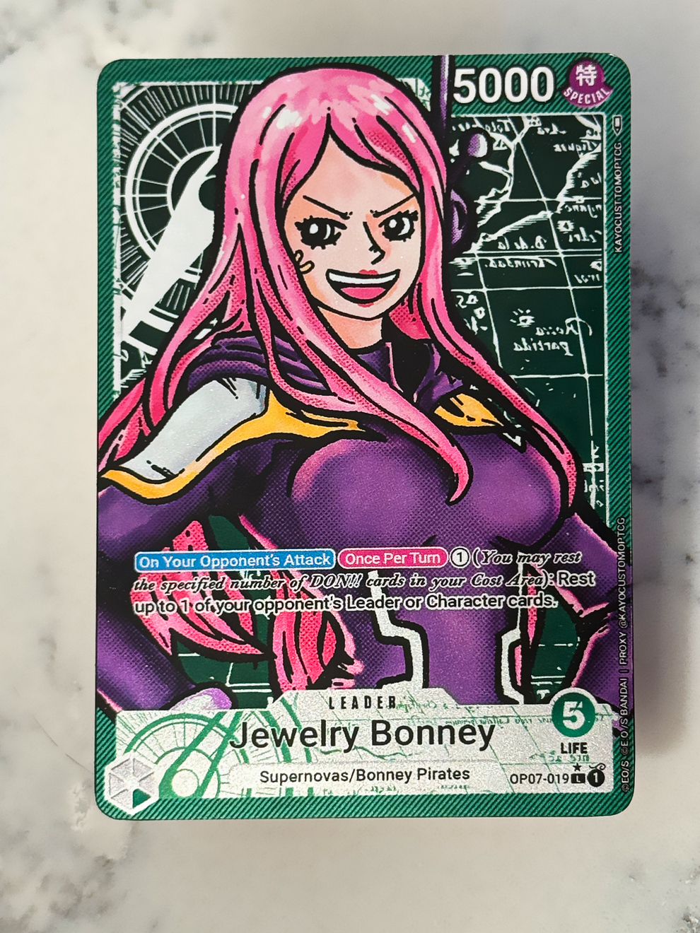 OP07 Custom Bonney Leader Card | OPTCG – KayosCustoms
