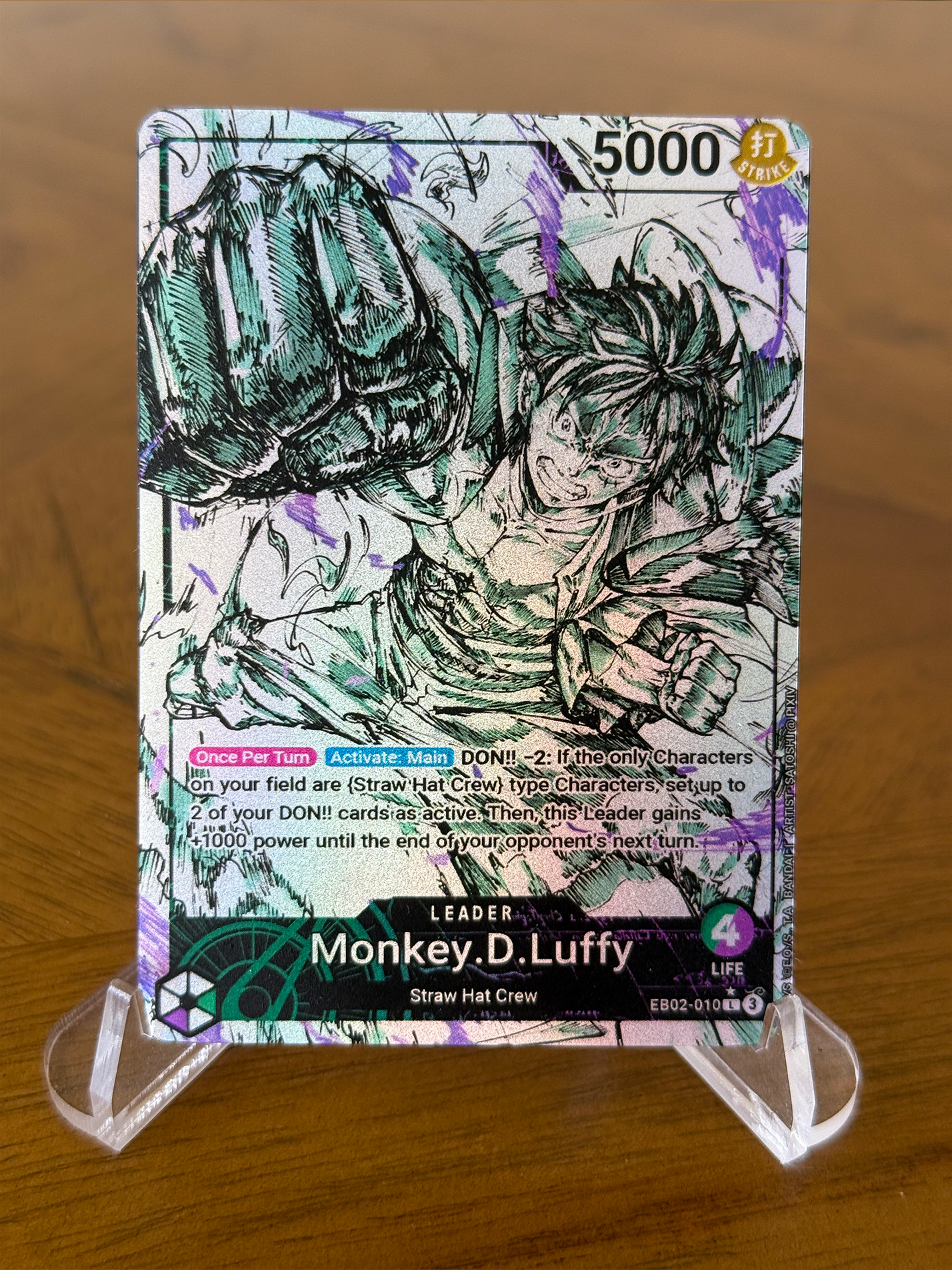 EB02 Custom Grape Luffy (BW Style) Leader