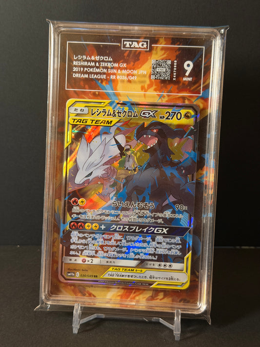 Pokemon Reshiram and Zekrom GX 036/049 JPN TAG9 SLAB