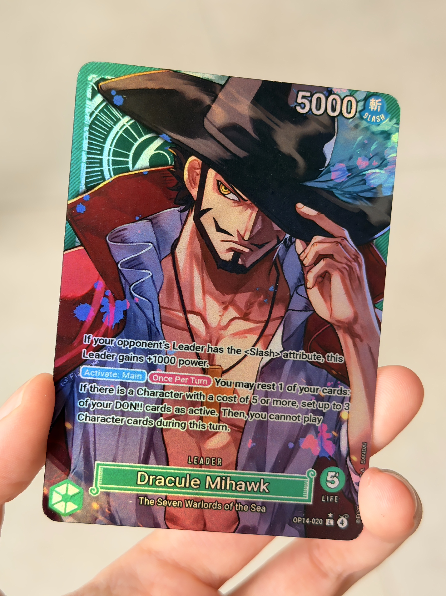 OP14 - Custom Mihawk Leader Card