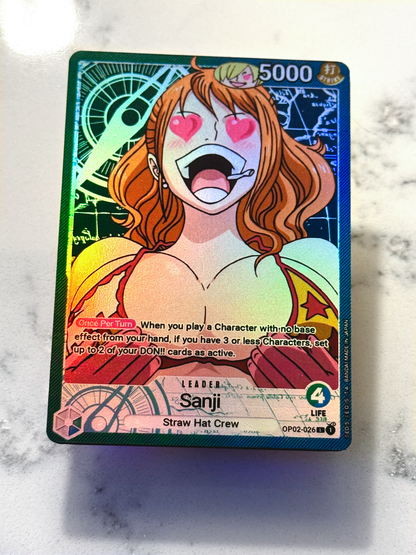 OP02 Custom Sanji Leader Card | OPTCG