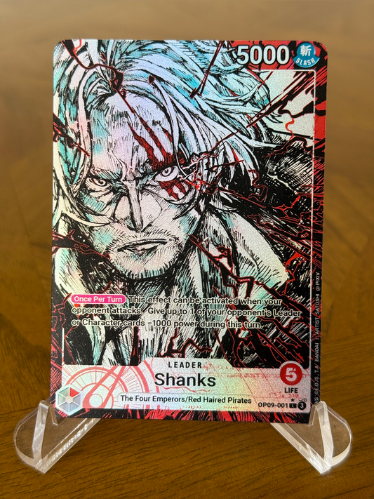 OP09 Custom Shanks Leader (BW Style) Card