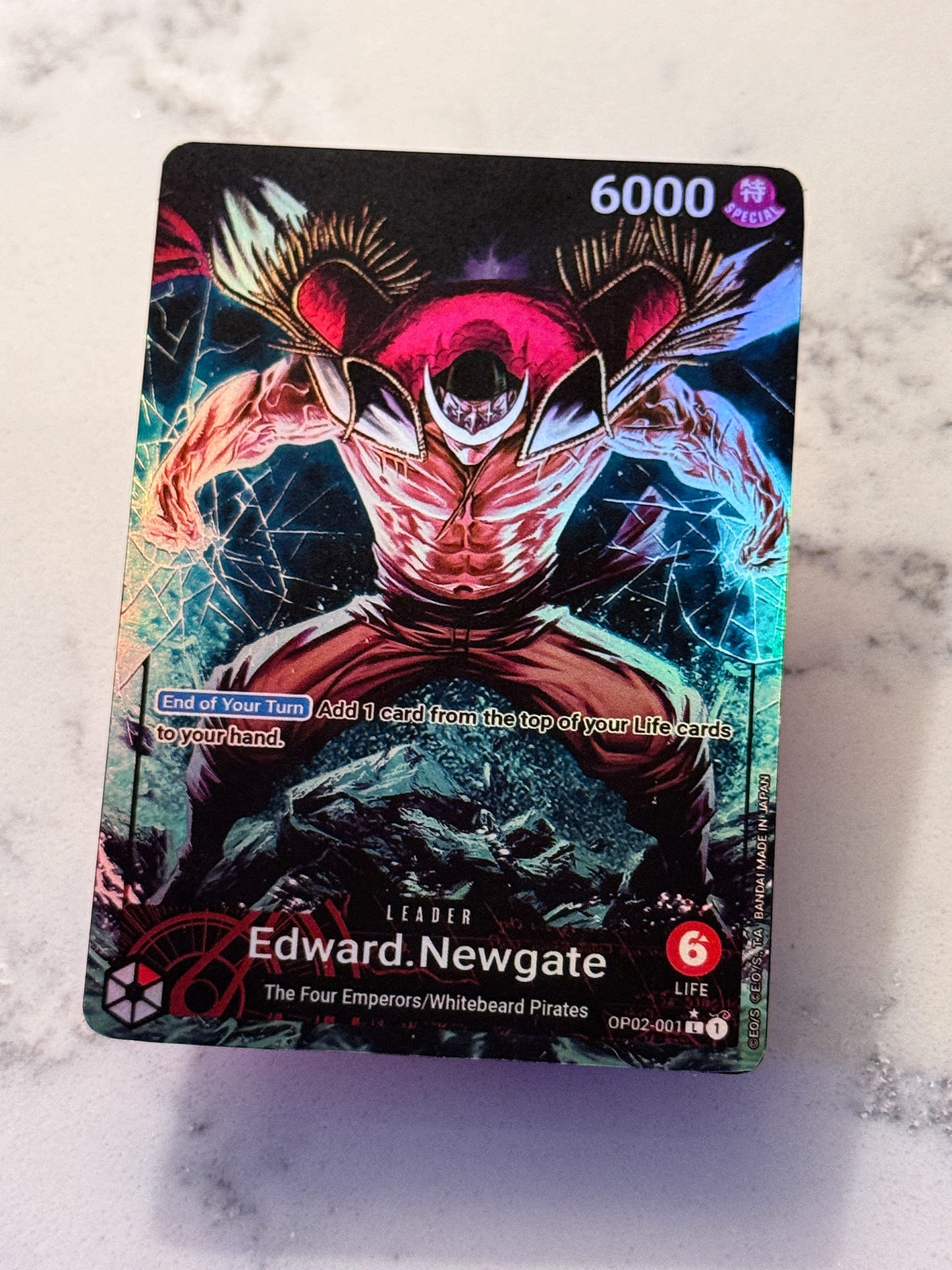OP02 Custom Edward Newgate/Whitebeard Leader Card | OPTCG