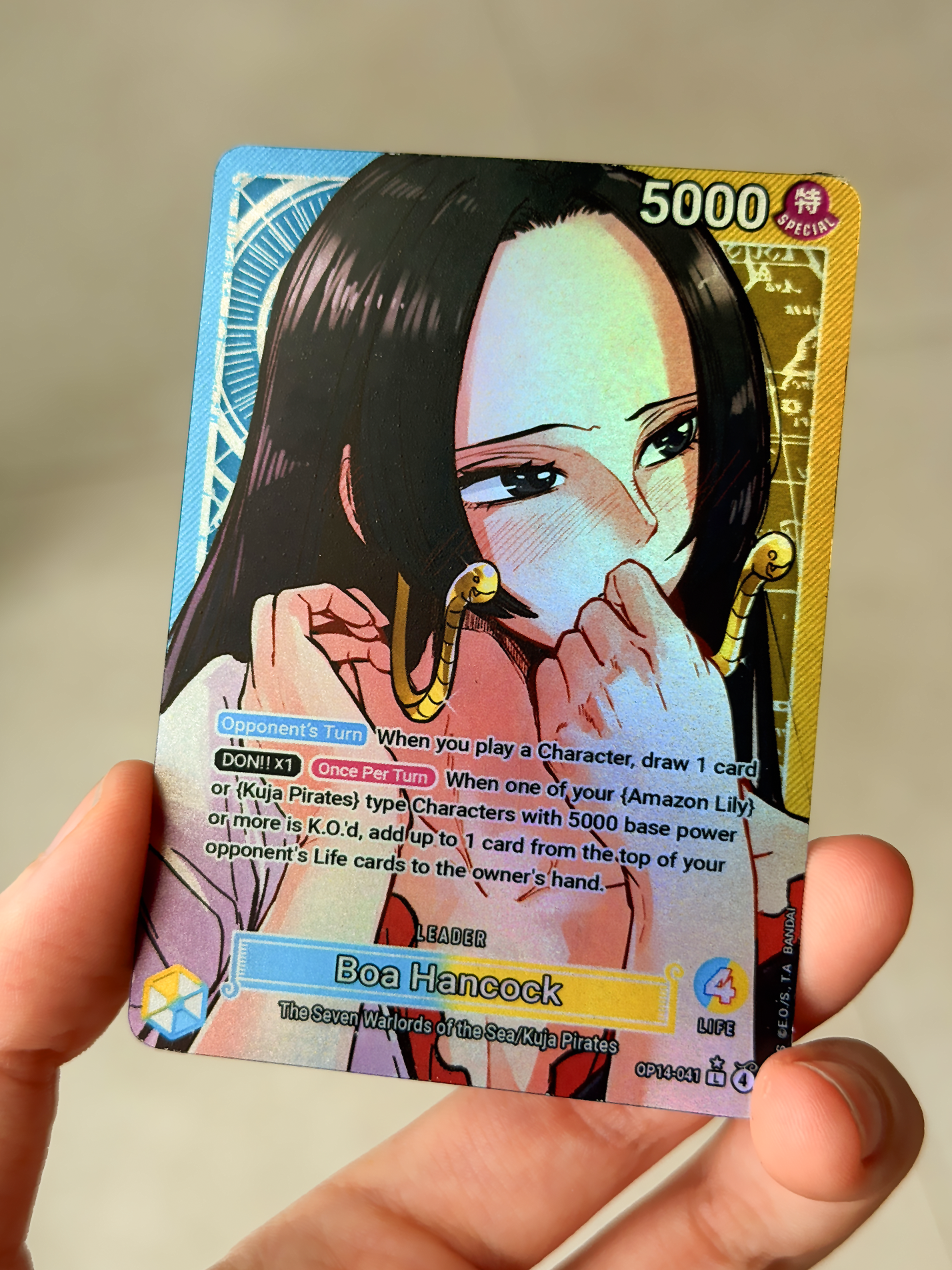 OP14 - Shy Boa Custom Leader Card